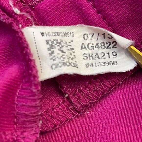 Adidas Track Jacket Toddler Girls Size 2T Lightweight Pink‎ 3 Lines Sleeves FLAW - Picture 6 of 11